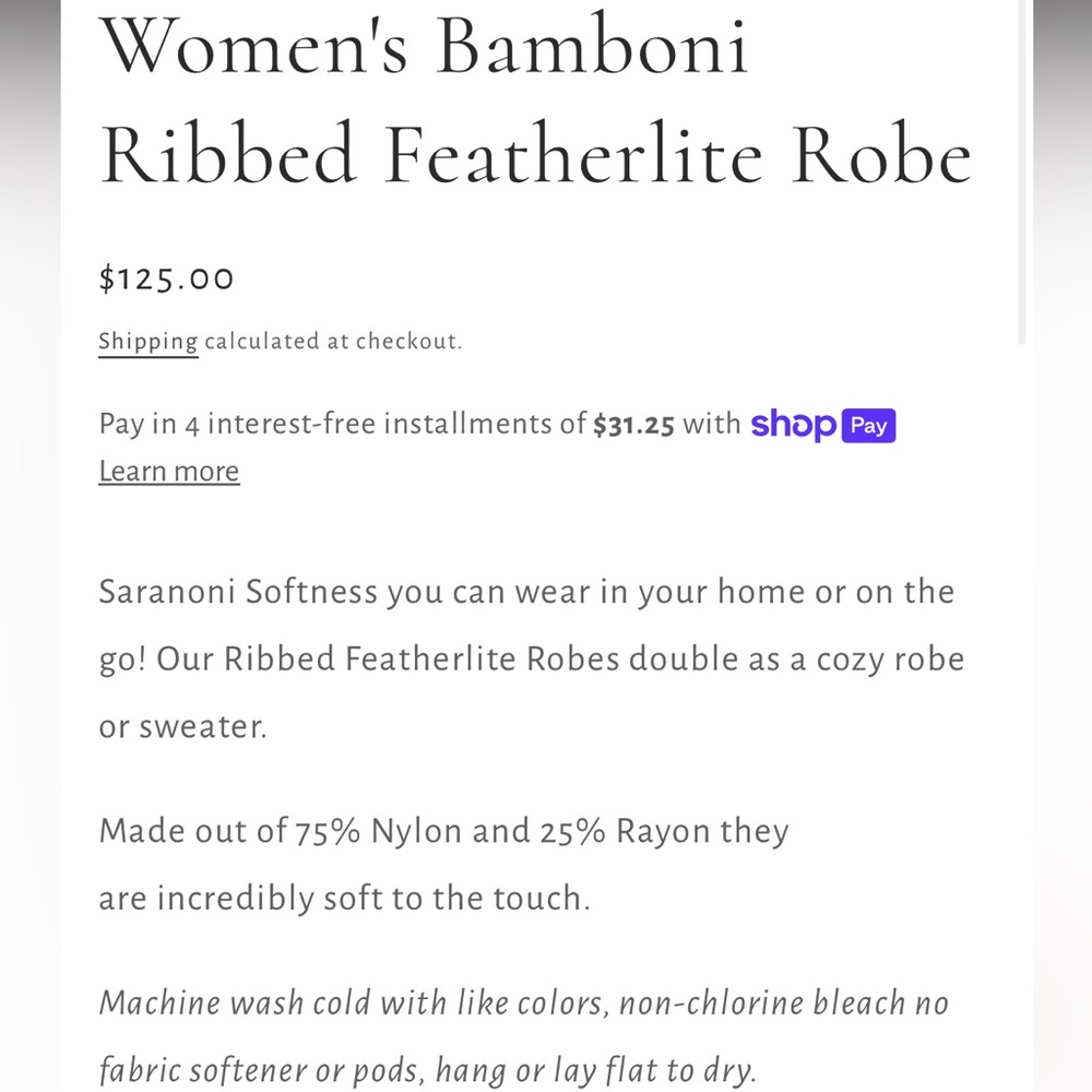 Saranoni Bamboni ribbed featherlite robe pink medium - Picture 4 of 9